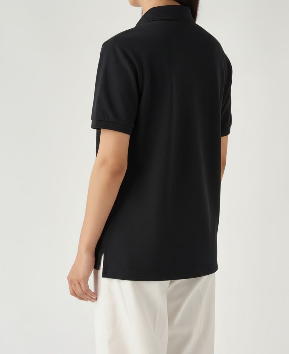 Camiseta Polo Pique Mujer Negra - Norva Select
