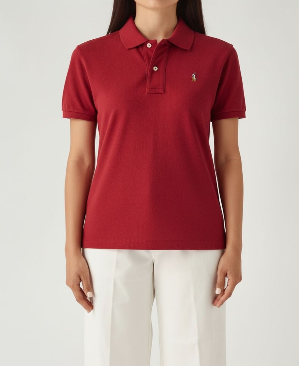 Camiseta Polo Pique Mujer Roja - Norva Select