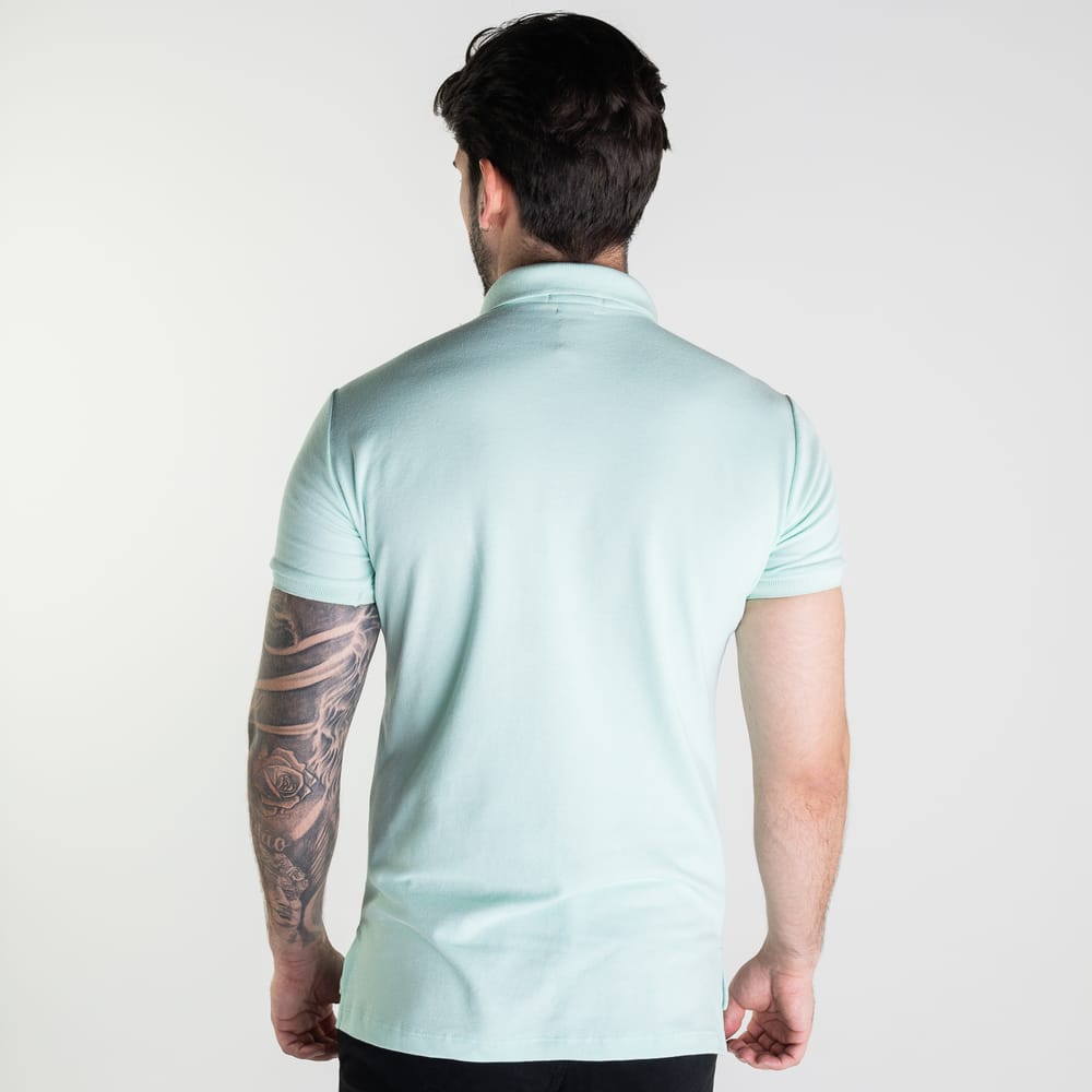 Camiseta Tipo Polo Aguamarina Clasica - Norva Select