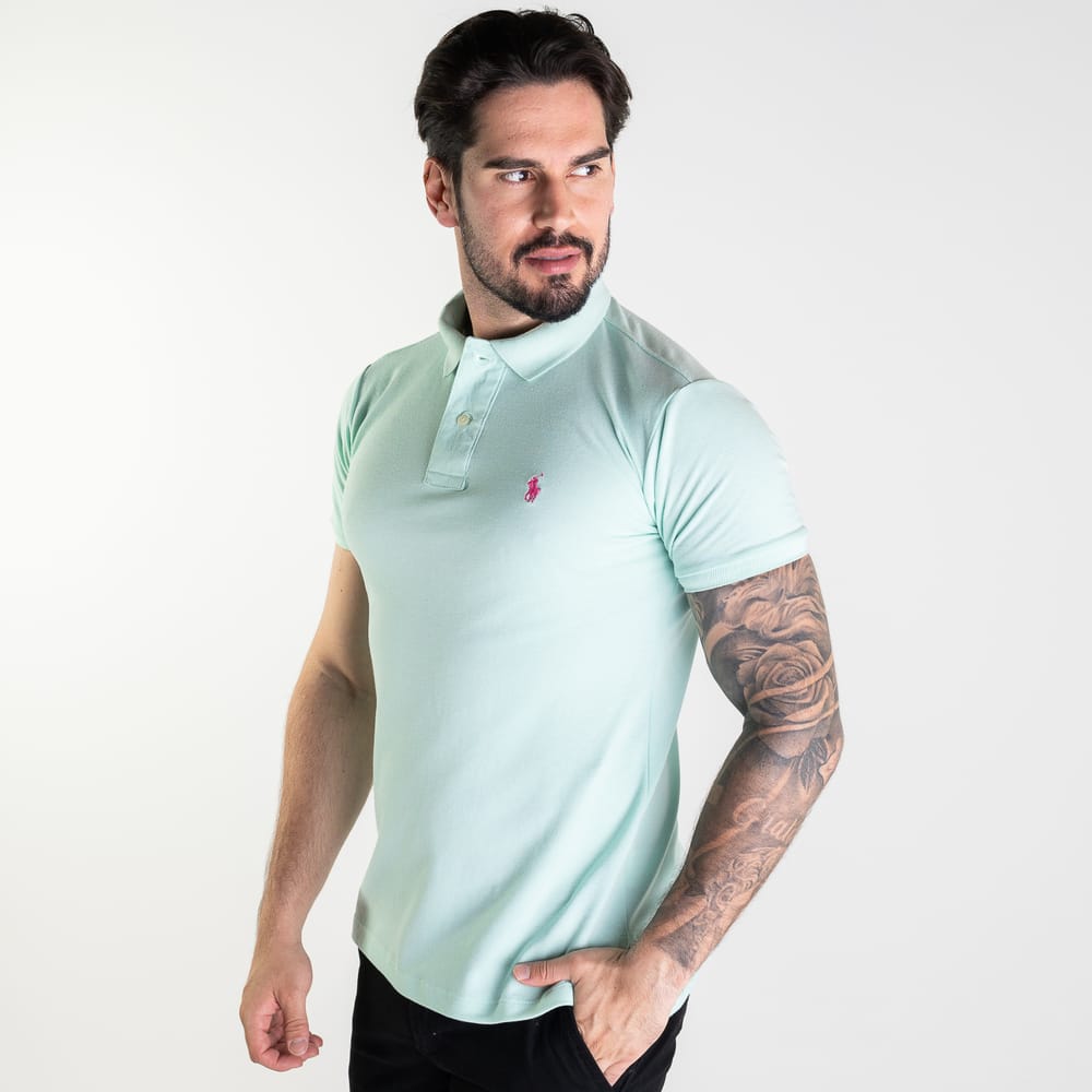 Camiseta Tipo Polo Aguamarina Clasica - Norva Select