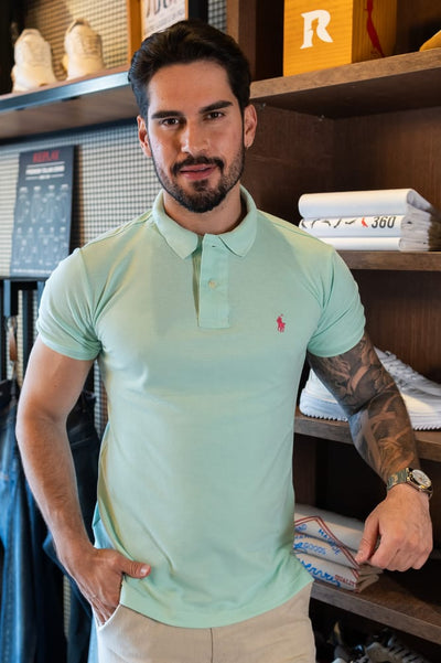 Camiseta Tipo Polo Aguamarina Clasica - Norva Select