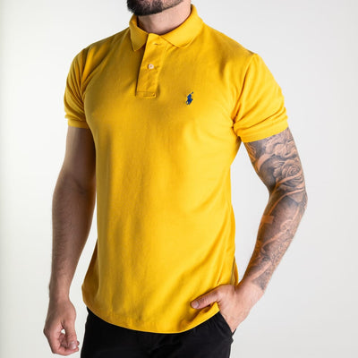 Camiseta Tipo Polo Amarilla Clasica - Norva Select