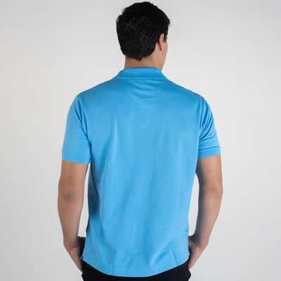Camiseta Tipo Polo Azul Cielo LC - Norva Select
