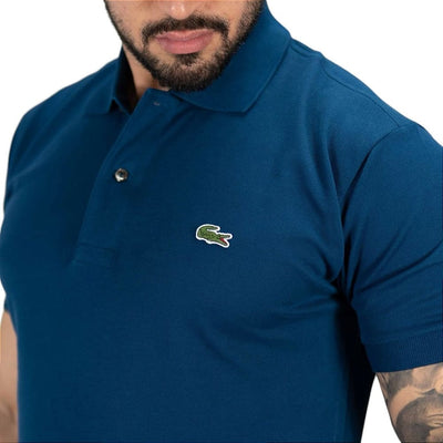 Camiseta Tipo Polo Azul Oscuro LC - Norva Select
