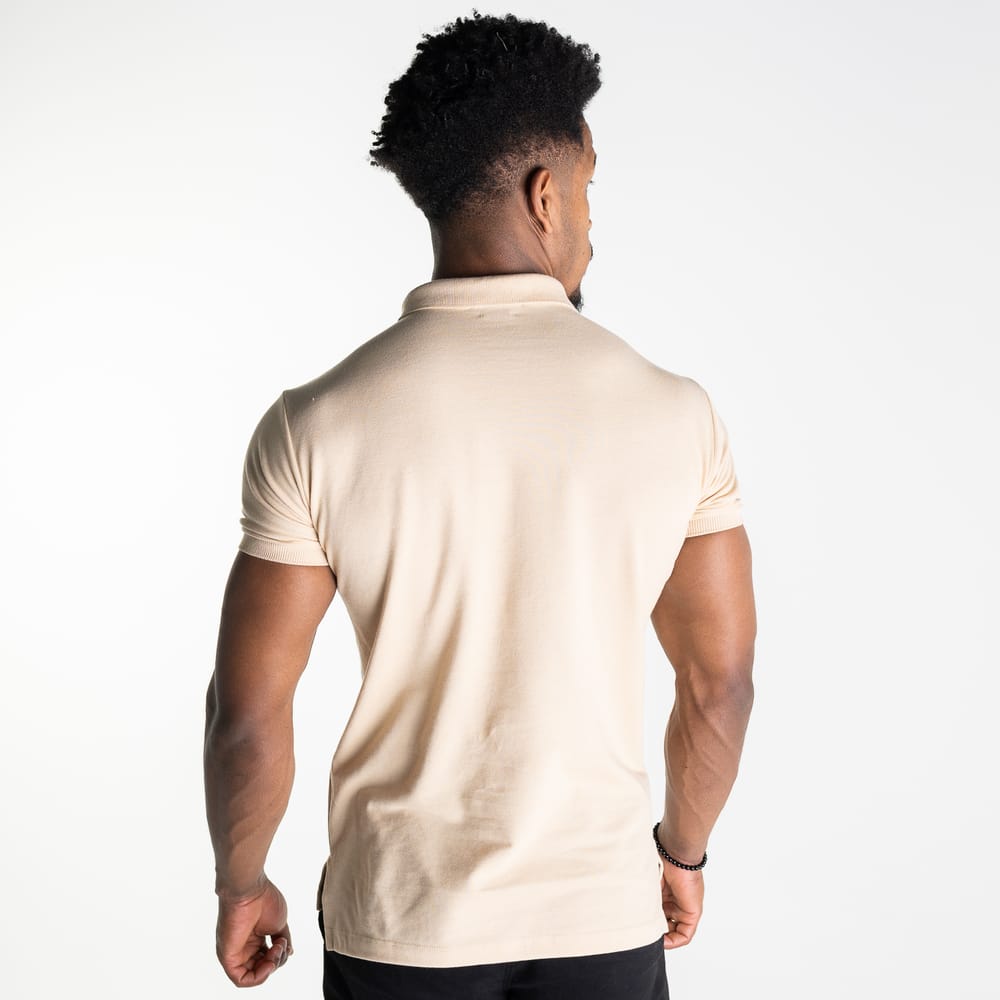 Camiseta Tipo Polo Beige Clasica - Norva Select