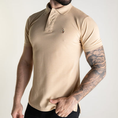 Camiseta Tipo Polo Beige Rain - Norva Select