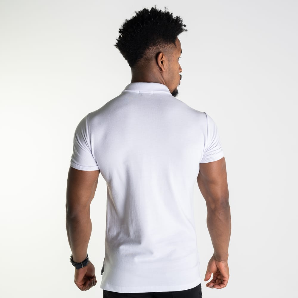 Camiseta Tipo Polo Blanca Rain - Norva Select