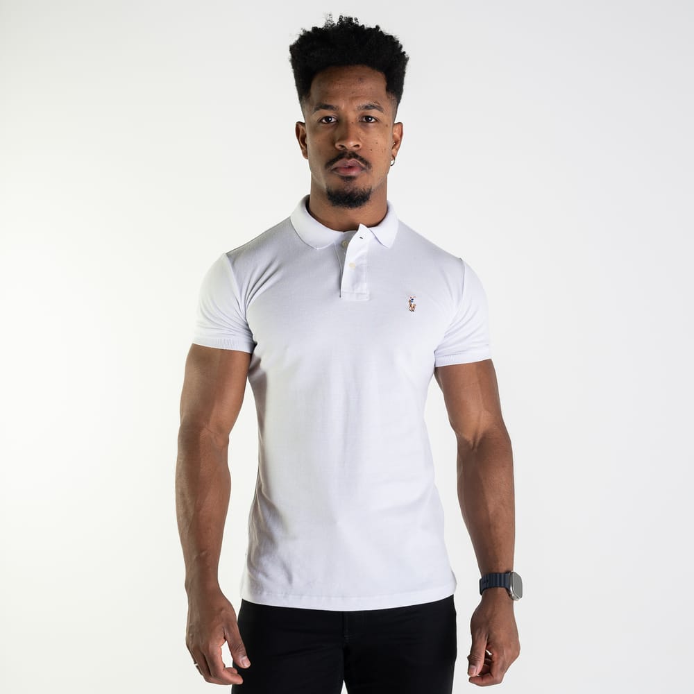 Camiseta Tipo Polo Blanca Rain - Norva Select