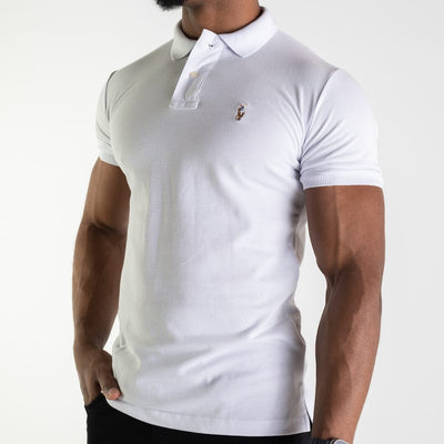 Camiseta Tipo Polo Blanca Rain - Norva Select
