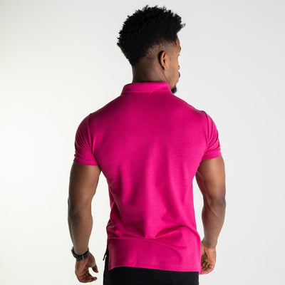 Camiseta Tipo Polo Fucsia Clasica - Norva Select