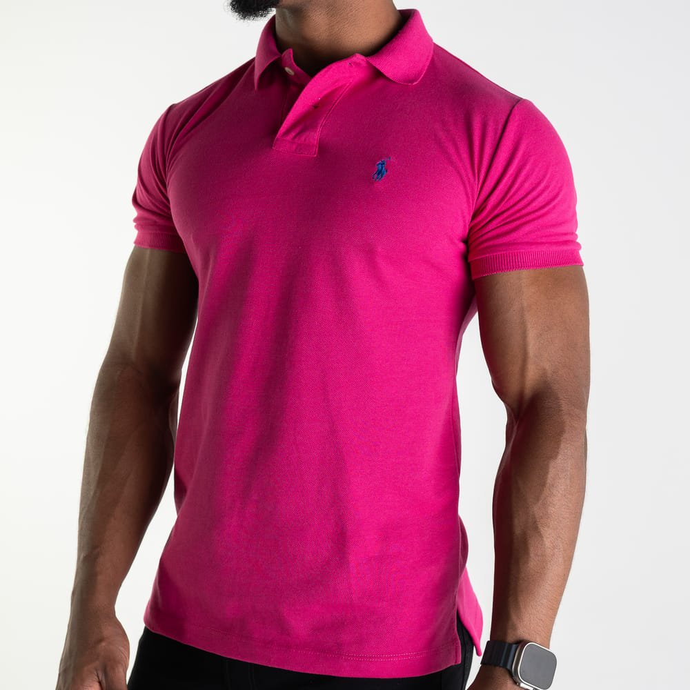 Camiseta Tipo Polo Fucsia Clasica - Norva Select