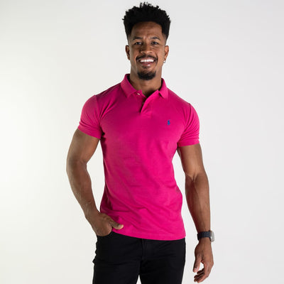Camiseta Tipo Polo Fucsia Clasica - Norva Select