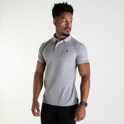 Camiseta Tipo Polo Gris Clasica - Norva Select