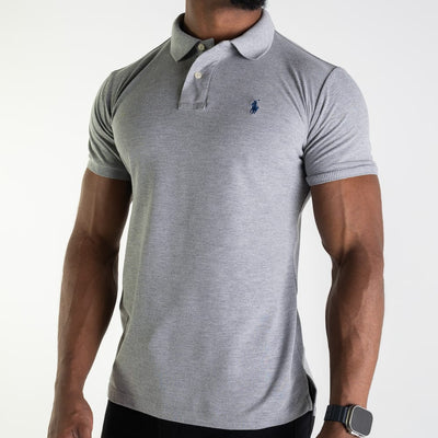 Camiseta Tipo Polo Gris Clasica - Norva Select
