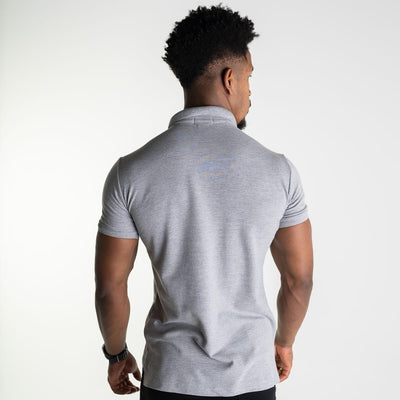 Camiseta Tipo Polo Gris Clasica - Norva Select