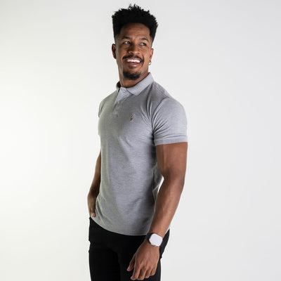 Camiseta Tipo Polo Gris Rain - Norva Select