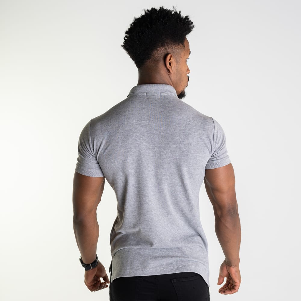 Camiseta Tipo Polo Gris Rain - Norva Select