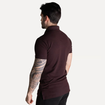 Camiseta Tipo Polo Marron Clasica - Norva Select