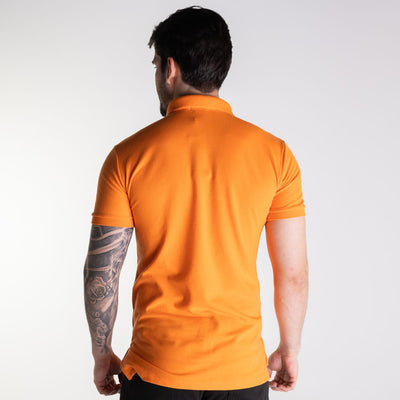 Camiseta Tipo Polo Naranja Clasica - Norva Select