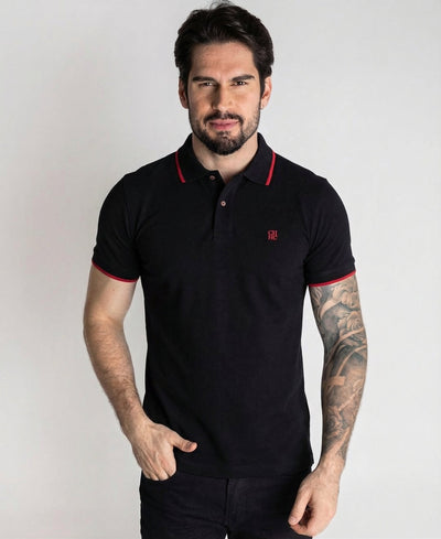 Camiseta Tipo Polo Negra CH - Norva Select