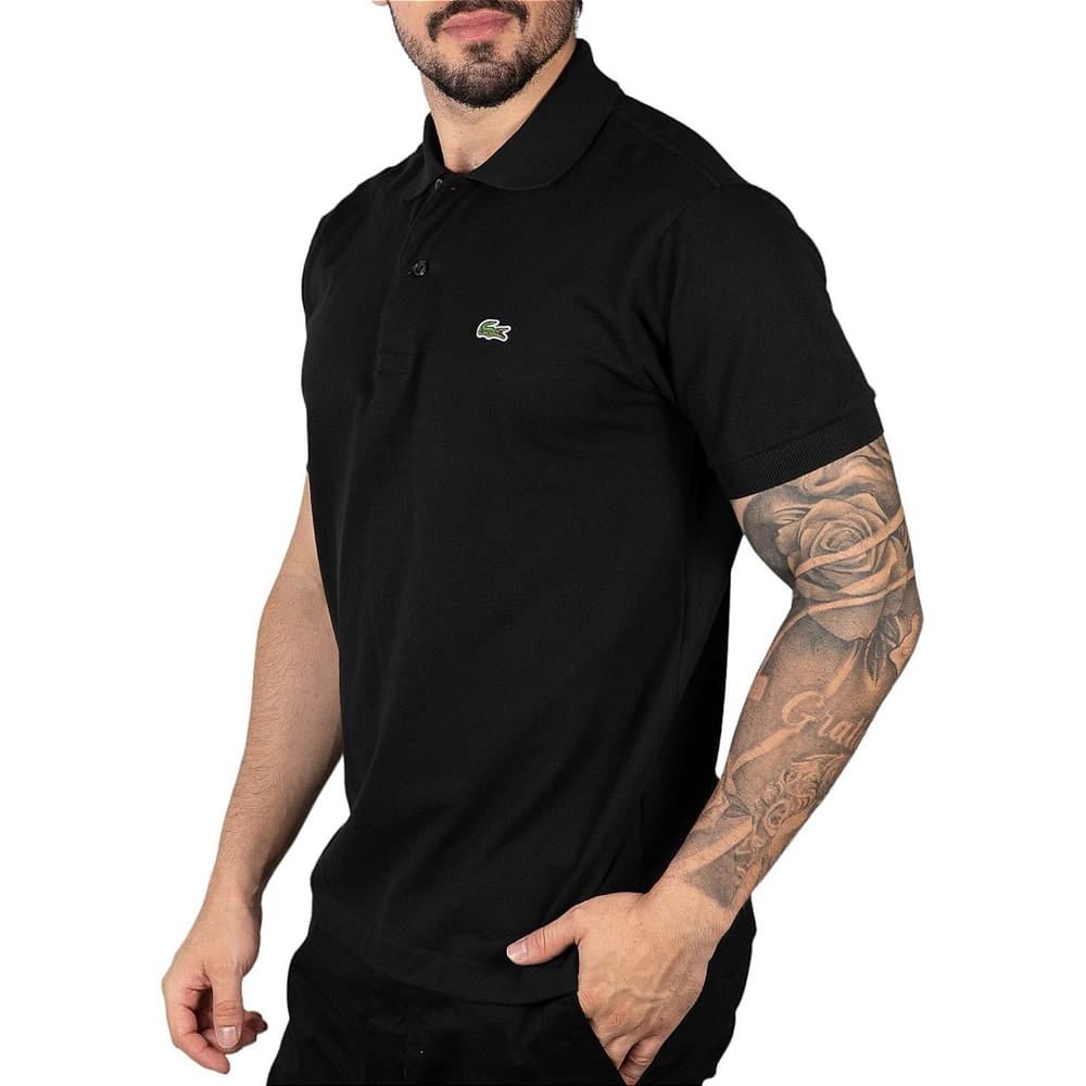 Camiseta Tipo Polo Negra LC - Norva Select