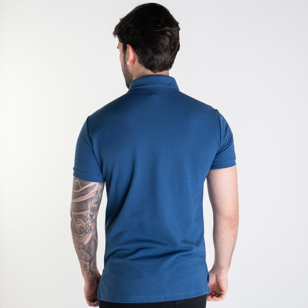 Camiseta Tipo Polo Petroleo Clasica - Norva Select