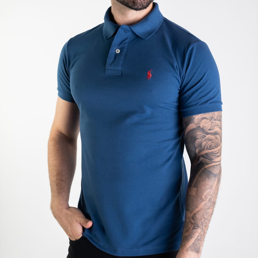 Camiseta Tipo Polo Petroleo Clasica - Norva Select