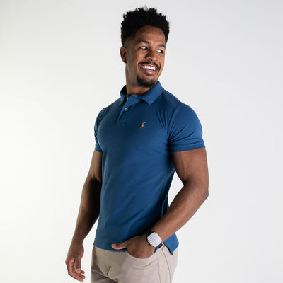 Camiseta Tipo Polo Petroleo Rain - Norva Select