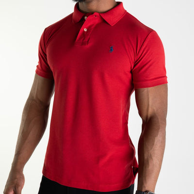Camiseta Tipo Polo Roja Clasica - Norva Select