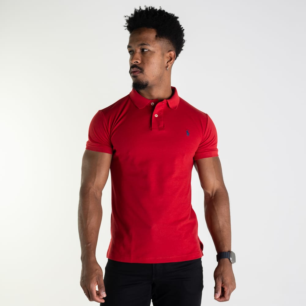 Camiseta Tipo Polo Roja Clasica - Norva Select