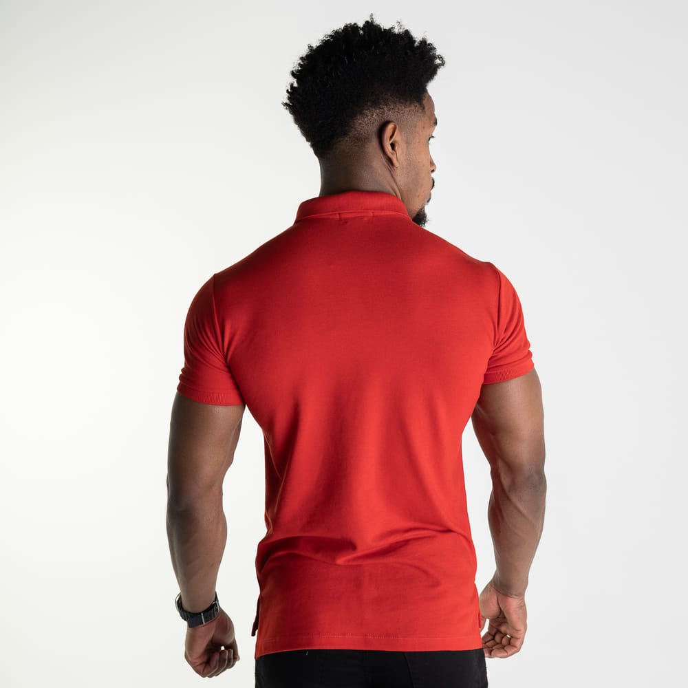 Camiseta Tipo Polo Roja Rain - Norva Select