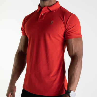 Camiseta Tipo Polo Roja Rain - Norva Select