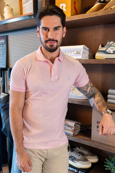 Camiseta Tipo Polo Rosada Clasica - Norva Select
