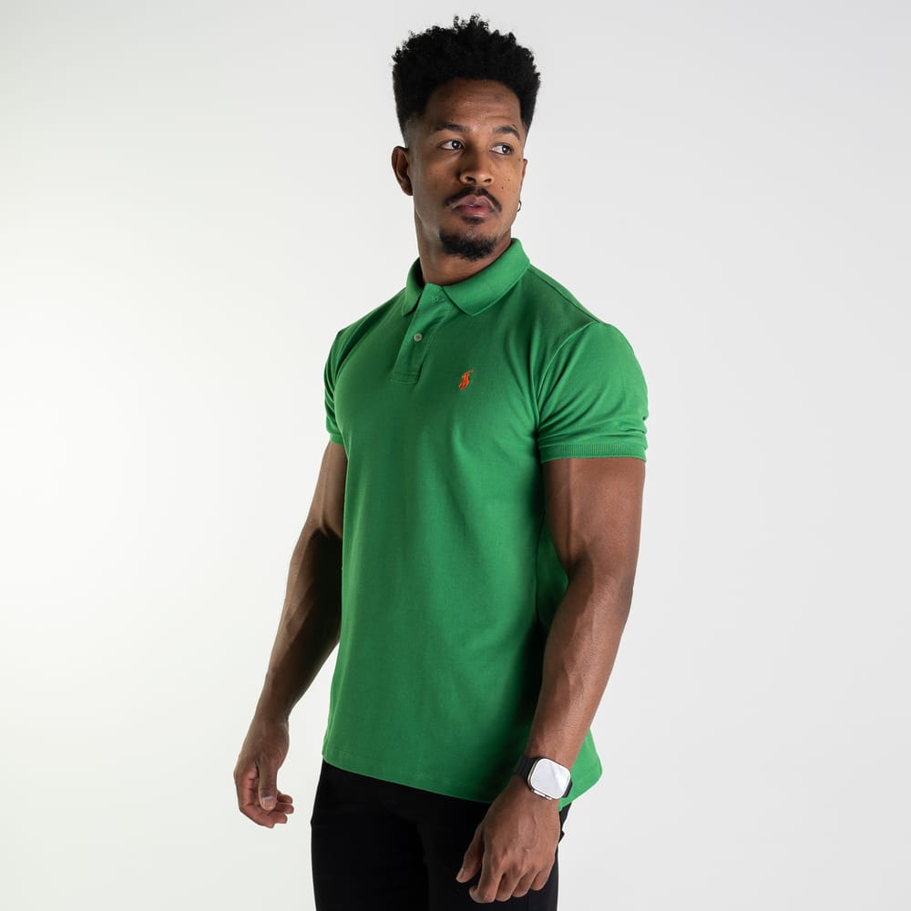 Camiseta Tipo Polo Verde Brasil Clasica - Norva Select