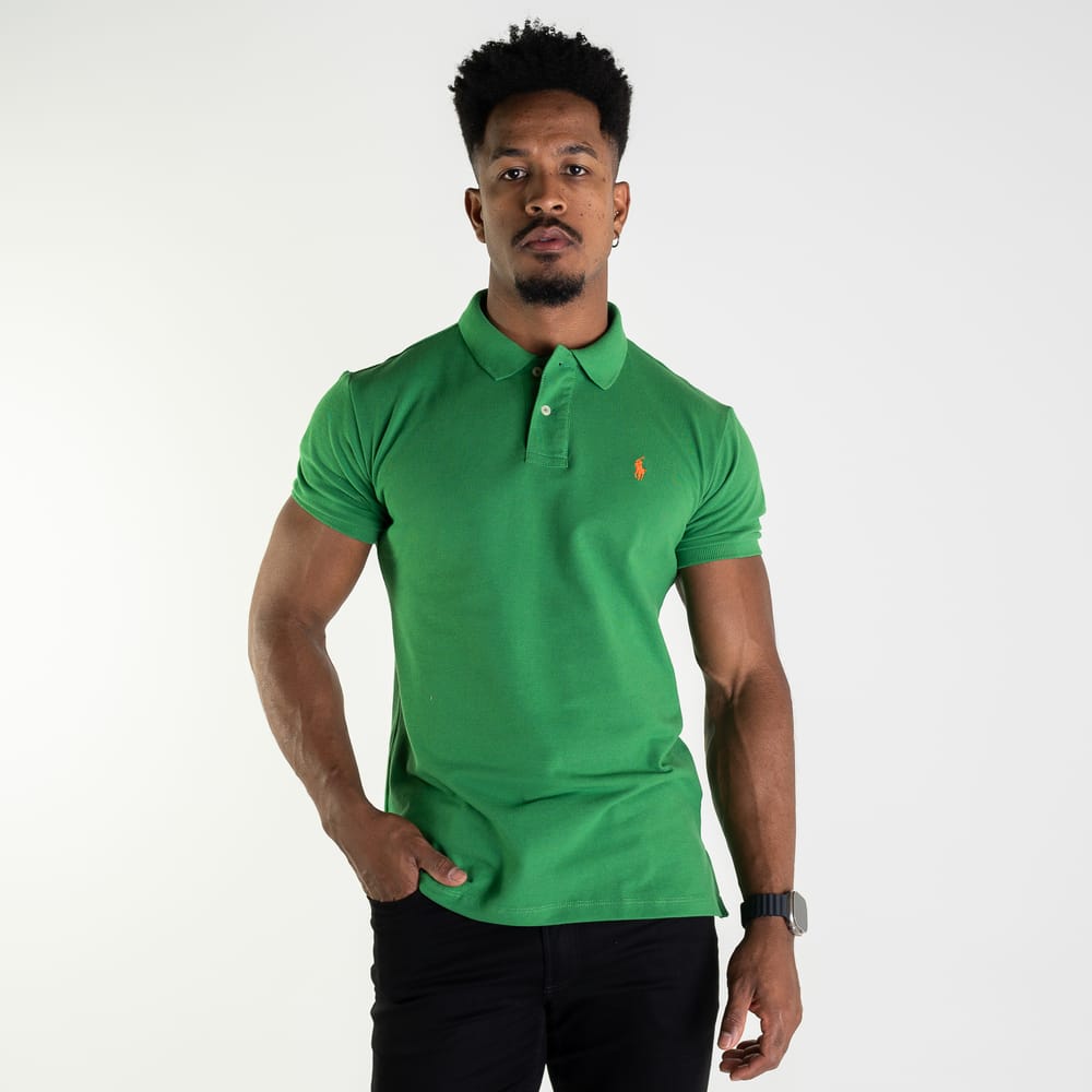 Camiseta Tipo Polo Verde Brasil Clasica - Norva Select