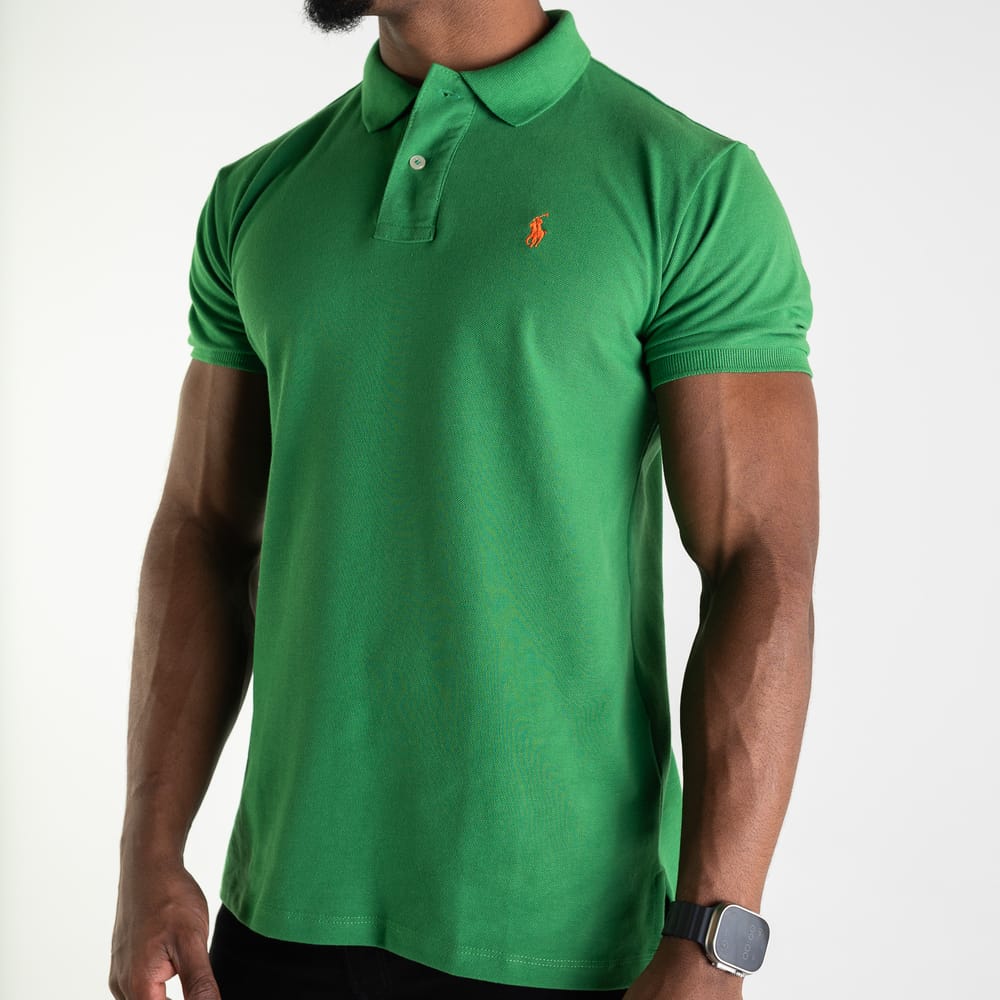 Camiseta Tipo Polo Verde Brasil Clasica - Norva Select