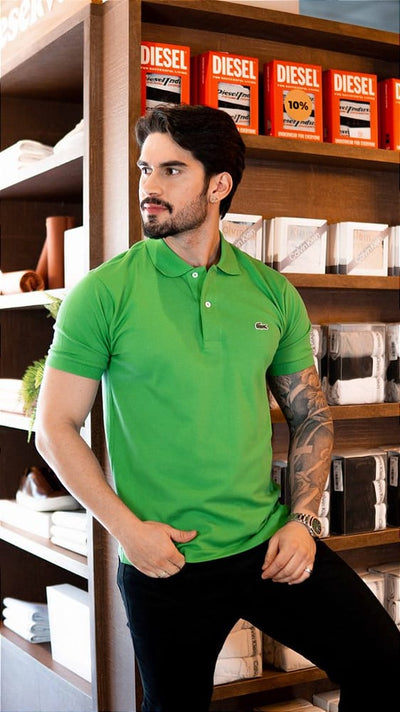 Camiseta Tipo Polo Verde Brasil LC - Norva Select