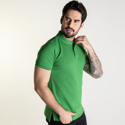 Camiseta Tipo Polo Verde Brasil Rain - Norva Select