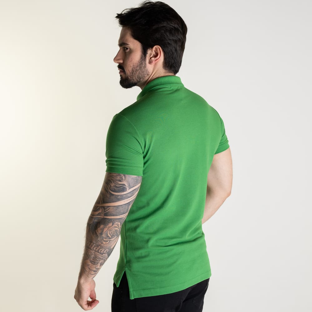 Camiseta Tipo Polo Verde Brasil Rain - Norva Select