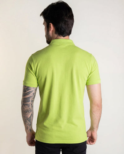 Camiseta Tipo Polo Verde Lima PB - Norva Select