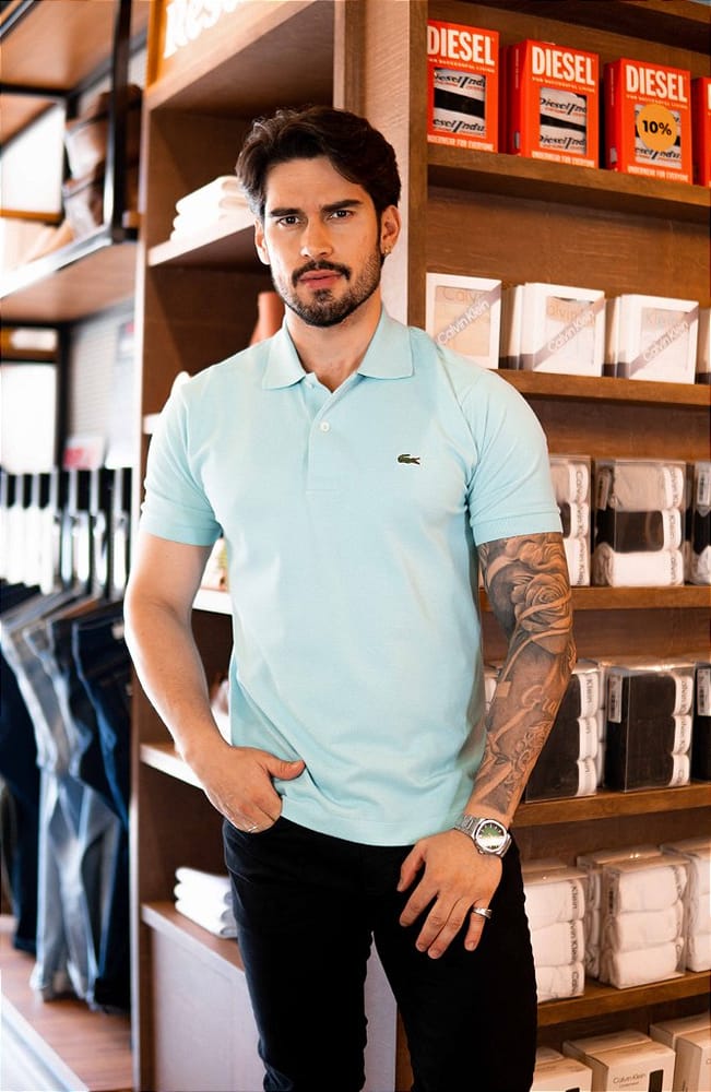 Camiseta Tipo Polo Verde Menta LC - Norva Select
