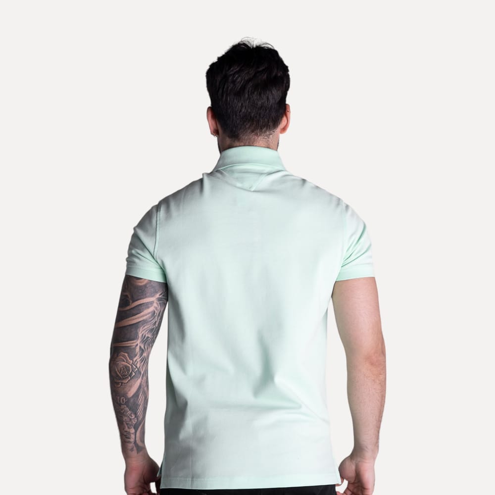 Camiseta Tipo Polo Verde Menta TM - Norva Select
