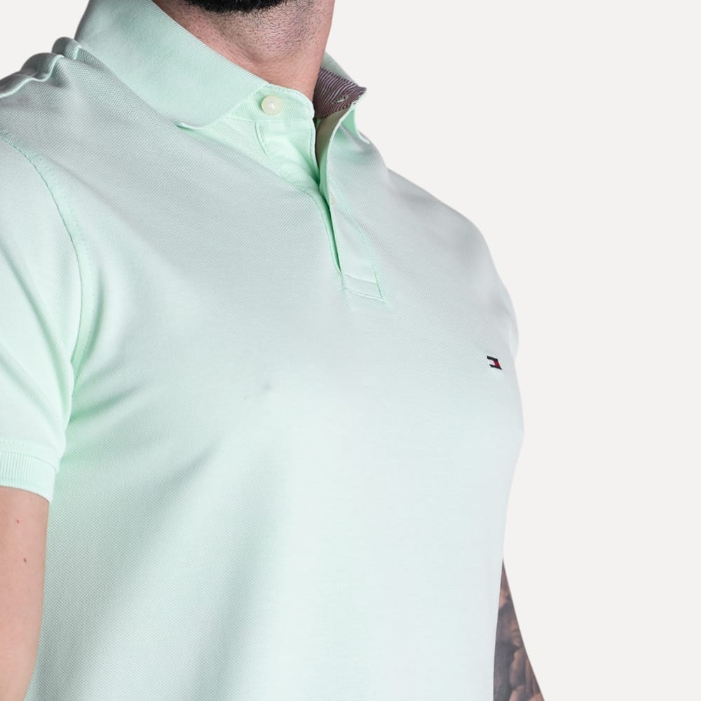 Camiseta Tipo Polo Verde Menta TM - Norva Select