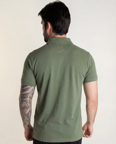 Camiseta Tipo Polo Verde Militar PB - Norva Select