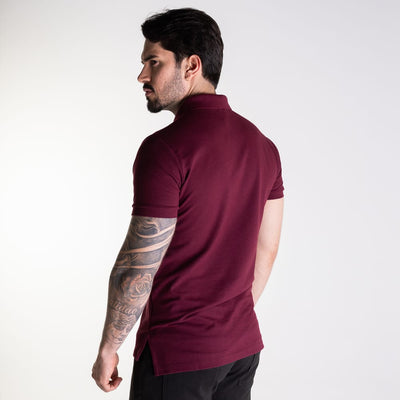 Camiseta Tipo Polo Vinotinto Clasica - Norva Select
