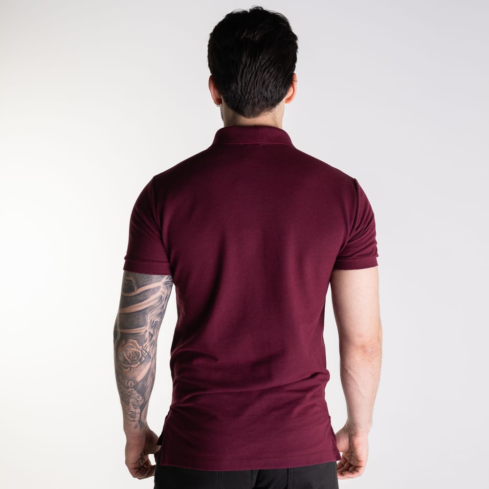 Camiseta Tipo Polo Vinotinto Clasica - Norva Select