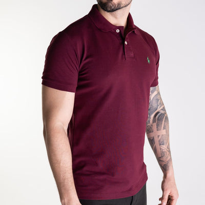 Camiseta Tipo Polo Vinotinto Clasica - Norva Select