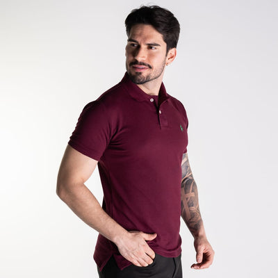Camiseta Tipo Polo Vinotinto Clasica - Norva Select