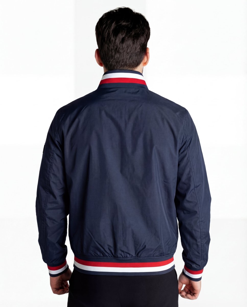 Chaqueta Cortavientos Hombre Azul Oscuro Moderno - Norva Select