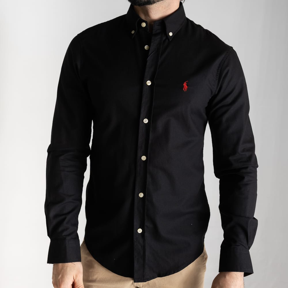 Camisa Hombre Negra Clásica